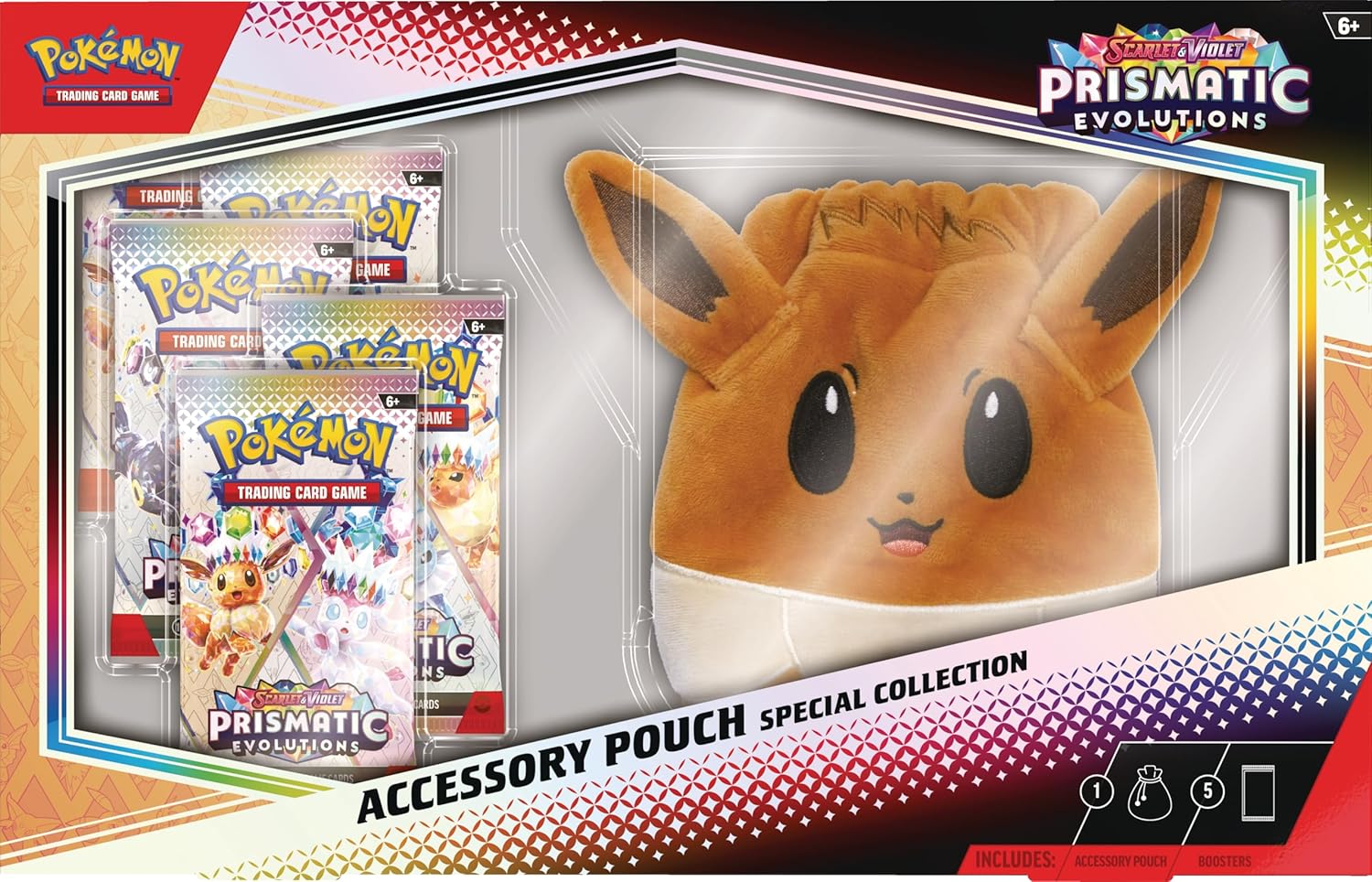 Pokémon Prismatic Evolutions Accessory Pouch Español